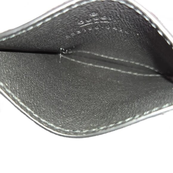 GUCCI Black Leather Guccissimo Card Holder - Picture 12 of 12